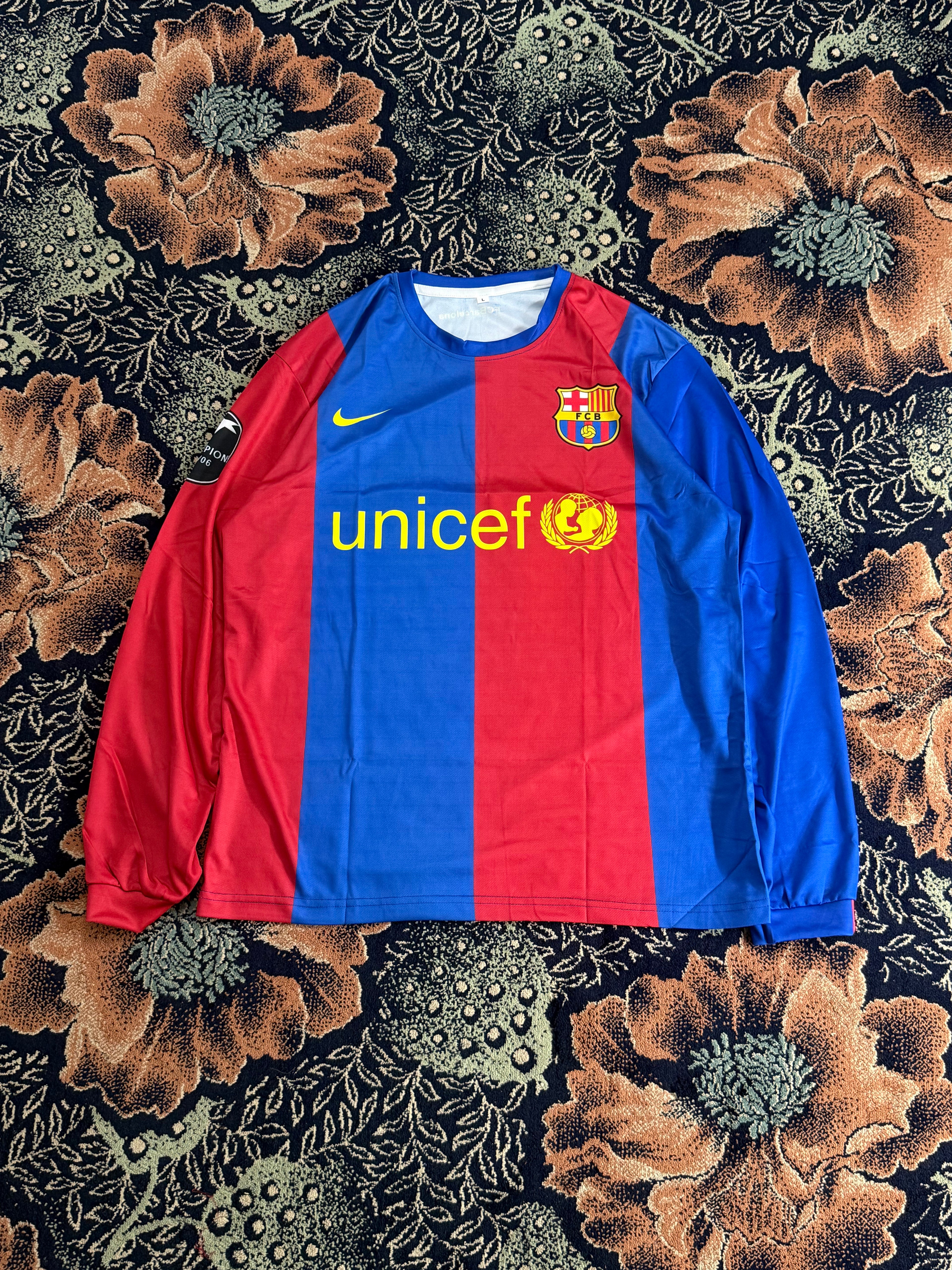 BARCELONA 2008-09 HOME RETRO KIT (LONG SLEEVE)
